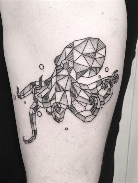 geometric octopus tattoo|Top 10 octopus geometric tattoo ideas and inspiration